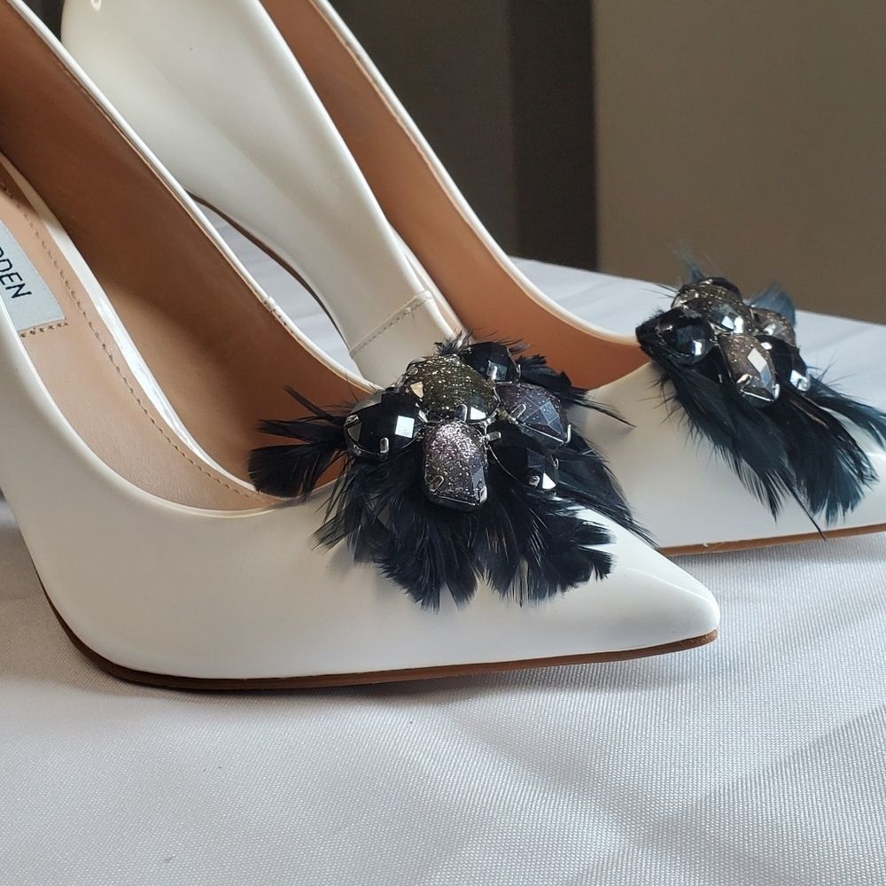 Feathers Detachable shoe clip/brooch - Picture 4 of 12